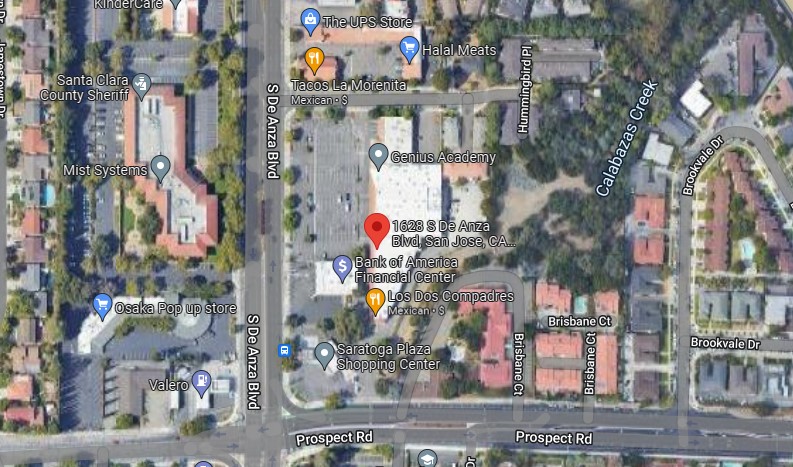 1628 S De Anza Blvd,San Jose,CA,95129,US San Jose,CA